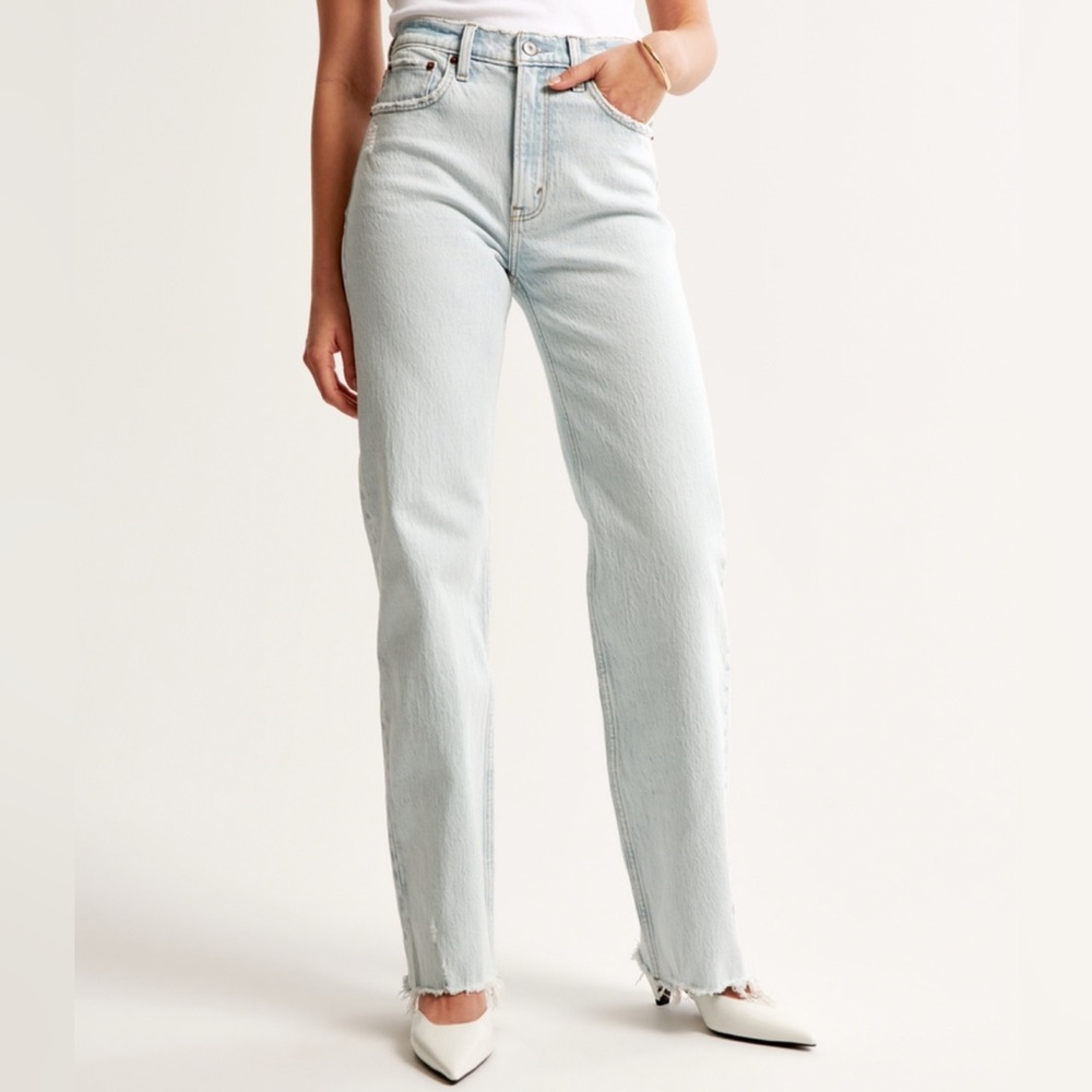 Abercrombie & Fitch Women's High Rise Light Blue Jeans